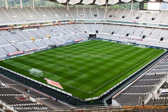 PP 물질 15mm 덩어리 높이 축구 잔디 야외 스포츠 경기장용으로 12000 Dtex 및 PU 코팅