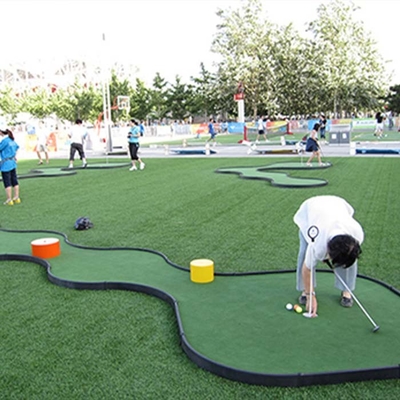 그린 골프 인공 잔디 Dtex 6000 15mm 인공 잔디 스포츠 및 정원을위한 곡선 섬유