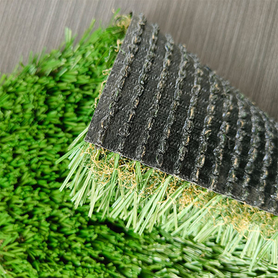 40mm 14600 Dtex 경관 조성 가짜 인공 녹색 잔디 뚫린 배수 구멍과 PU 접착
