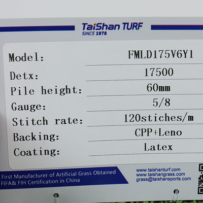 스포츠 녹색 60mm 축구 인공 잔디 SBR 라텍스 접착 고 Dtex
