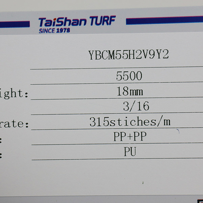 18mm 인위 잔디 Dtex 5500 세계 수준의 스포츠 이벤트에 대한 이중 PP 지원