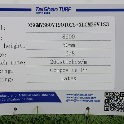 50mm 조경용 인공 잔디 8600 Dtex 조경용 합성 잔디 공급자