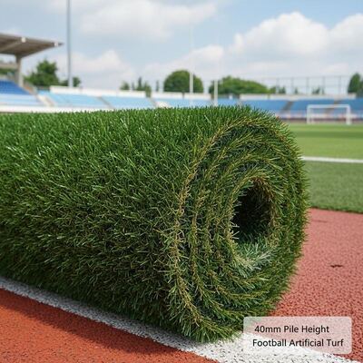 스포츠 코트용 12000Dtex 및 UV 저항을 가진 40mm Pile Height 축구 인공 잔디